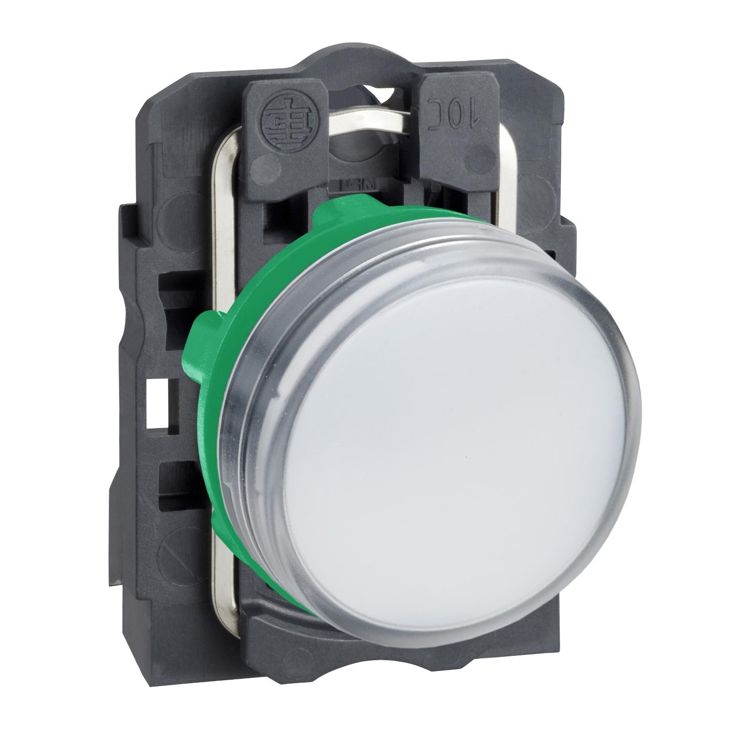 XB5_633_CPMFS17240_1500x1500.jpg چراغ سیگنال پلاستیکی سفید اشنایدر الکتریک با LED داخلی 24 ولت AC و DC - Image 1