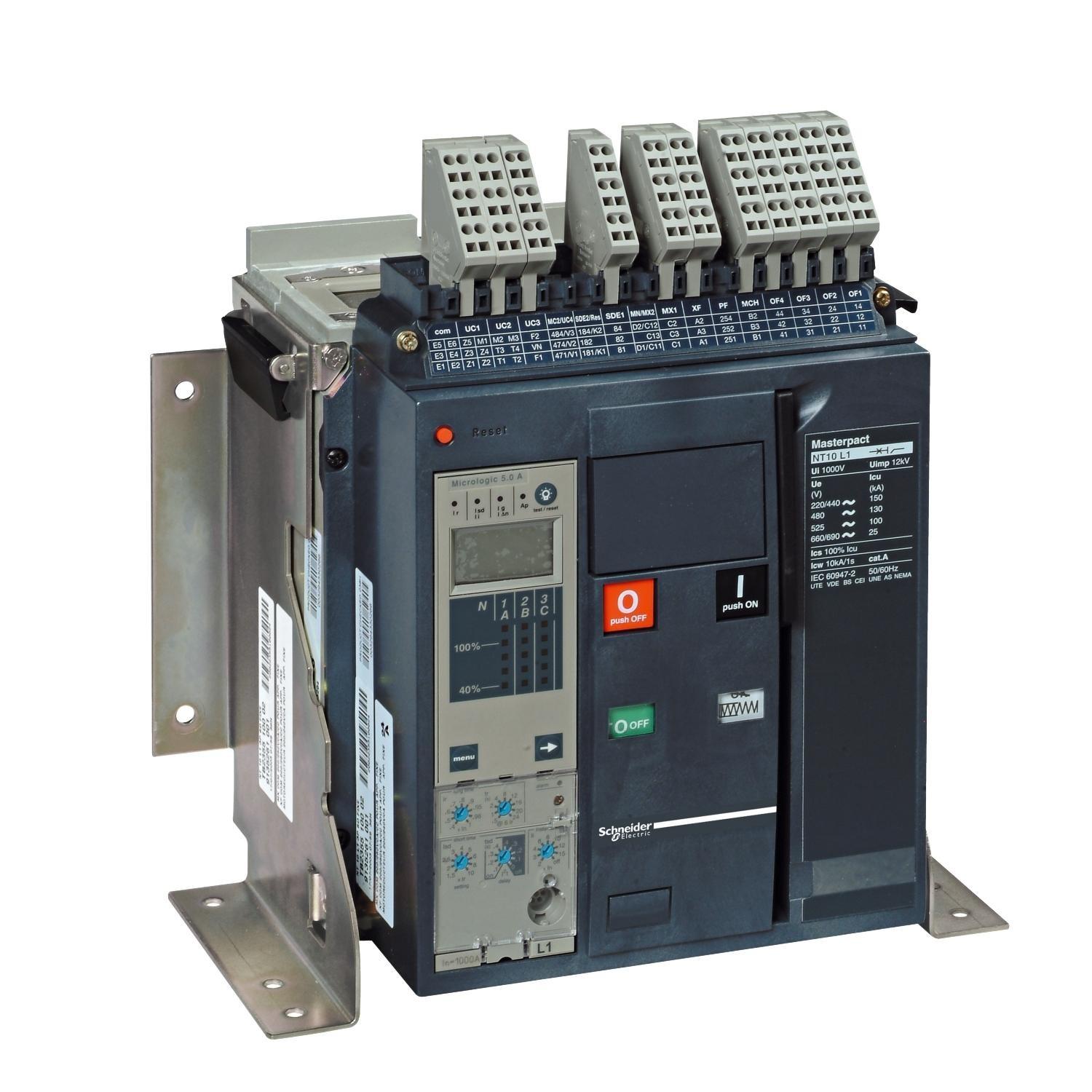 circuit-breaker-Masterpact-NT12H2-1250-A-3-poles-fixed-w-o-trip-unit.jpg کلید هوایی اشنایدر 1250 آمپر سه پل 50kA - Image 1