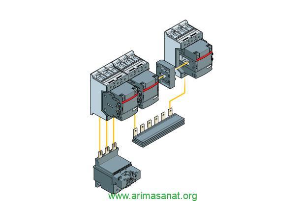 نصب کنتاکتور بر روی ریل